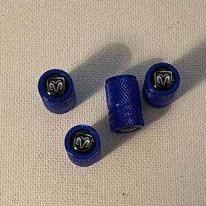 Dodge Logo Valve Stem Caps in Blue NWT